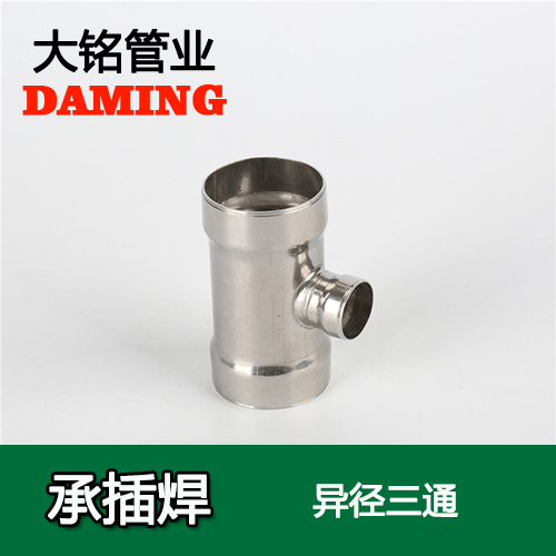 DN80*40 承插焊接式黄瓜视频在线观看变径三通接头（304 316L）